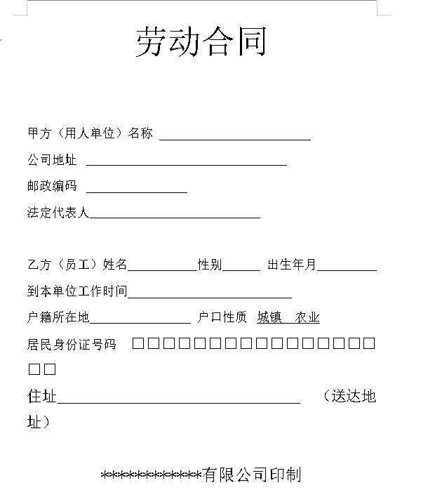 软件公司劳动合同
